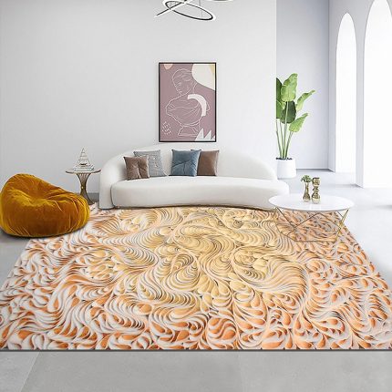 Printed Commercial-Grade Rug - Full-Coverage Floor Mat for Living Room, Bedroom & Coffee Table