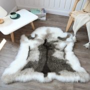 Machine-Washable Faux Reindeer Fur Rug - Plush Bedroom Carpet & Bedside Animal Print Mat - Image 2