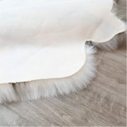 Machine-Washable Faux Reindeer Fur Rug - Plush Bedroom Carpet & Bedside Animal Print Mat - Image 3