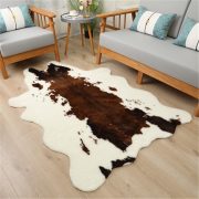 Faux Cowhide Zebra Print Rug - Washable Animal Pattern Carpet for Living Room & Bedroom - Image 2