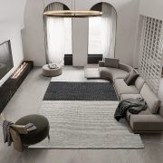 Hand-Woven Natural Wool Rug - Soundproof Thick Carpet for Living Room, Bedroom & Study